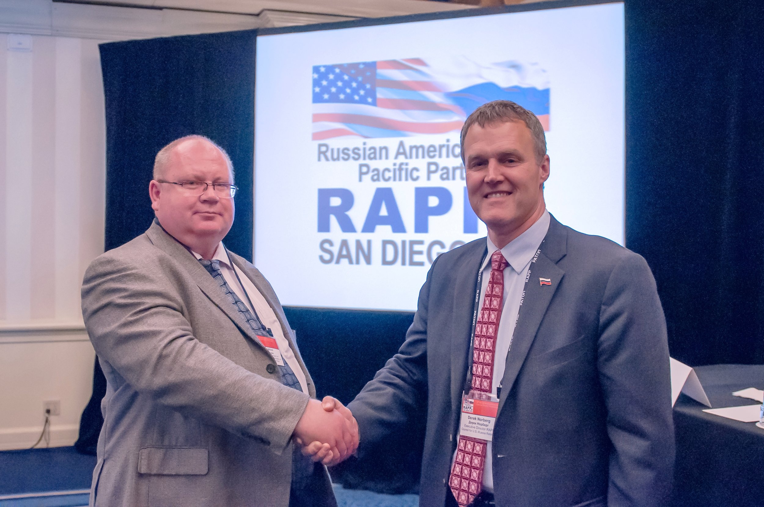 Dmitry Sazhin and Derek Norberg. 2014 RAPP meeting in San Diego, California